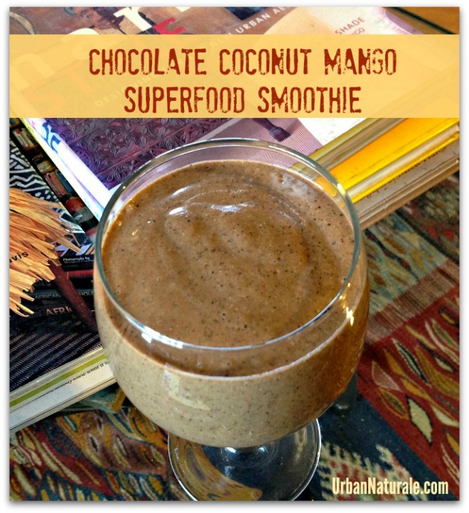 Chocolate Coconut Mango Superfood Smoothie