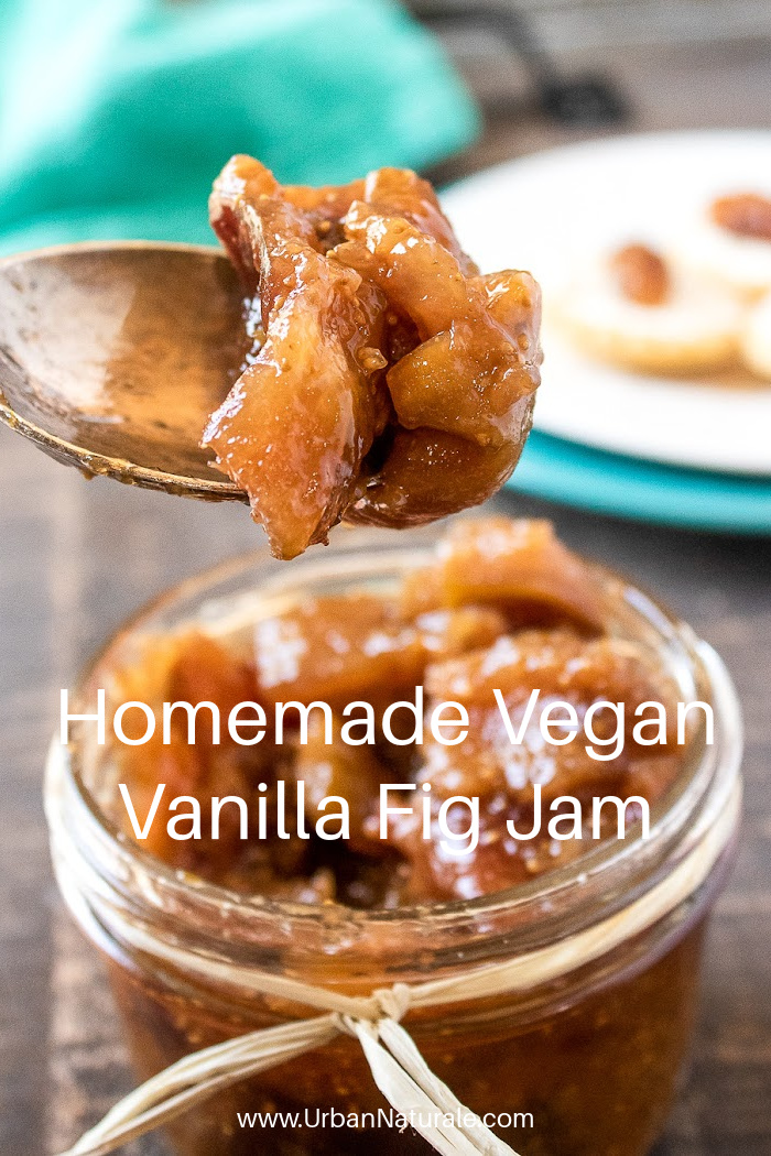 Homemade Vegan Vanilla Fig Jam - Figs taste good and are good for you. This easy vegan recipe for vanilla fig jam is a delicious way to relish the distinctive taste and texture of figs. This yummy vegan vanilla fig jam can be enjoyed in so many ways. #fig  #figs  #figjam  #veganrecipe  #veganfigjam 