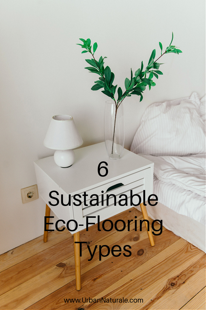6 Sustainable Eco-Flooring Types - Many people look for eco-flooring ideas in order to be more environmentally conscious and sustainable. From bamboo, reclaimed wood flooring or cork to glass tiling and pre-loved carpeting, here are 5 eco-friendly flooring options to consider.  #sustainableflooring  #ecofriendlyflooring  #bamboo  #reclaimedwoodflooring  #glasstile  #cork 